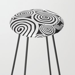 abstract swirls repetitive patterns Counter Stool