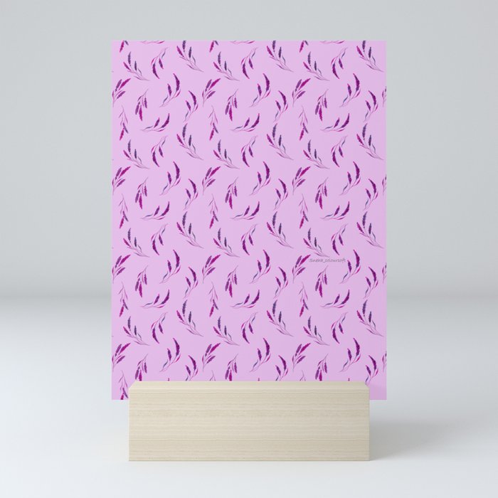 Lavender Floral pattern | Purple and lavender color palette Mini Art Print