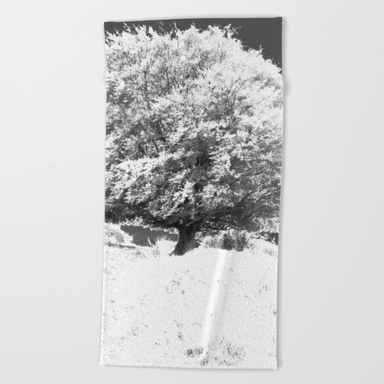 Snow Tree Beach Towel