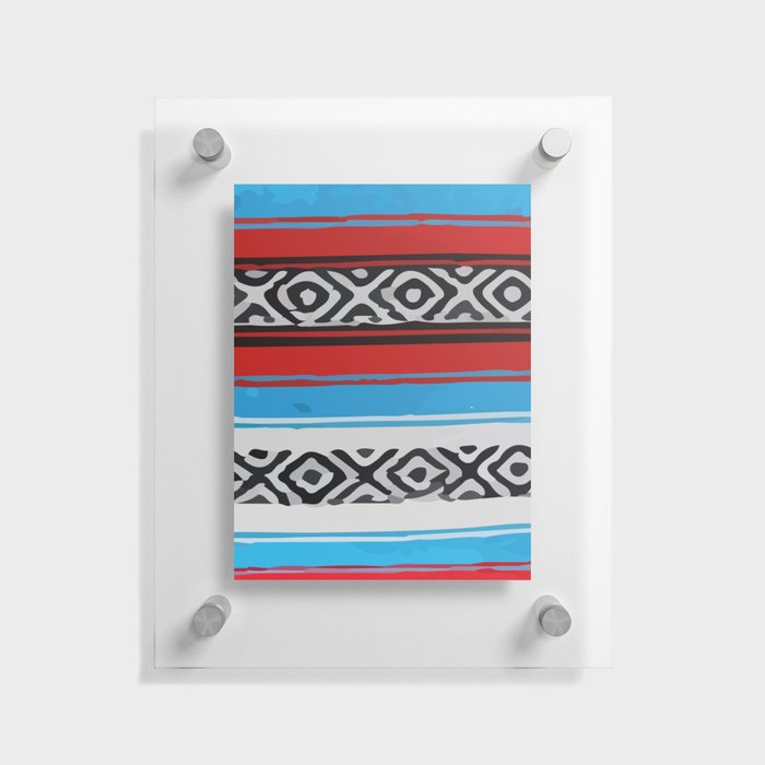 Mexican blanket falsa serape folkart Floating Acrylic Print