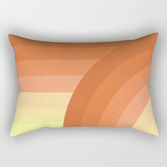 Geometric sunrise Rectangular Pillow