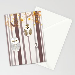 Owls Stationery Card