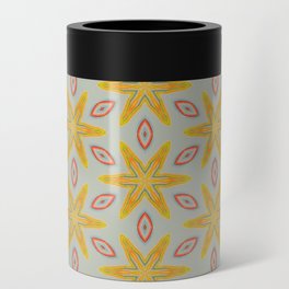 Pattern - Sunny Days red and yellow art and home decor Can Cooler