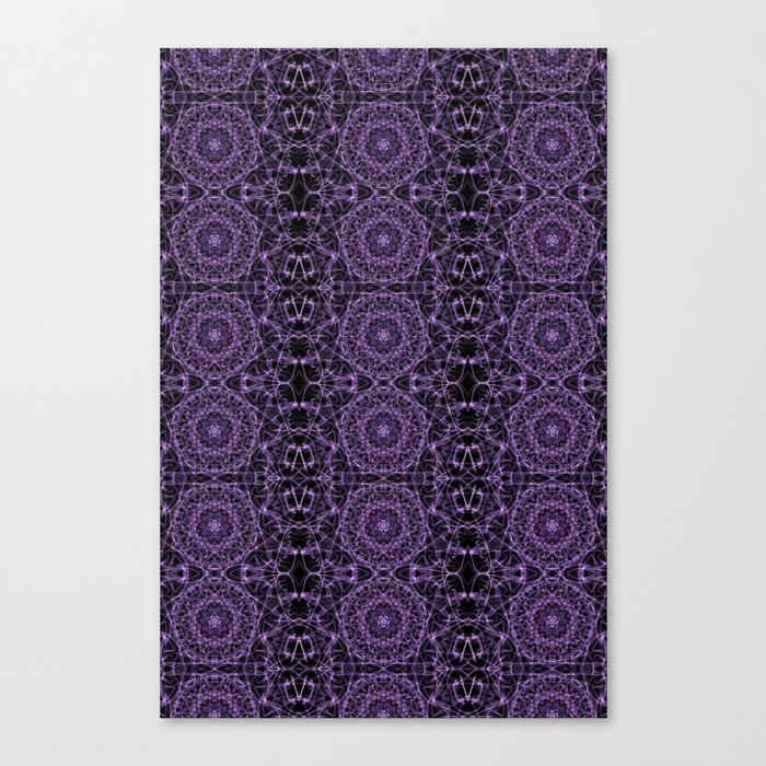 Liquid Light Series 19 ~ Purple Abstract Fractal Pattern Canvas Print