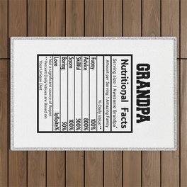 Grandpa Nutritional Facts Funny Outdoor Rug