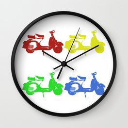 Italian scooter Wall Clock | Pop, Drawing, Italianscooter, Art, Vespa, Digital 
