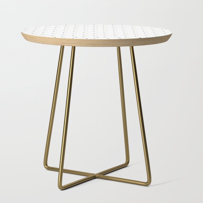 Minimalist black white gold geometrical pattern Side Table