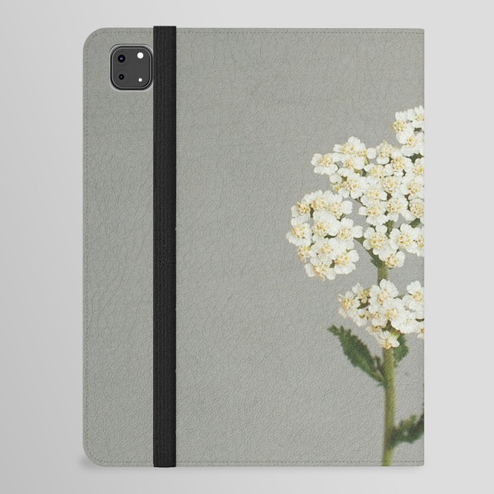 White Flowers iPad Folio Case