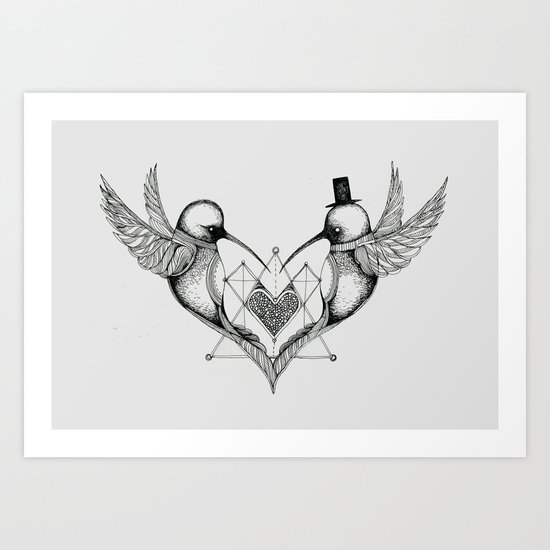 'Humming Birds' Art Print