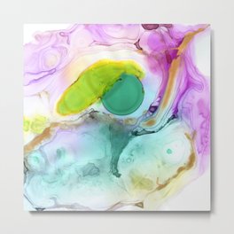 Caribbean Sea II Metal Print | Colorfulbedroom, Summerbreeze, Unicorn, Relaxing, Abstract, Teal, Pinkabstractart, Tealandpink, Bohemian, Abstractbedroom 