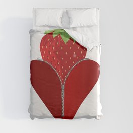 Love Strawberry Duvet Cover