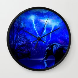 ELEPHANT LIGHTNING AND AFRICAN NIGHTS Wall Clock