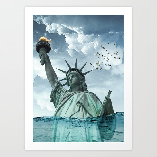 the water line Art Print