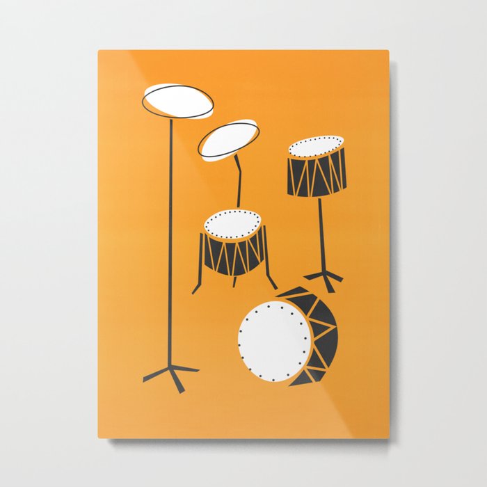 Drum Kit Drummer Metal Print