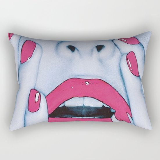 Pink Lips Rectangular Pillow