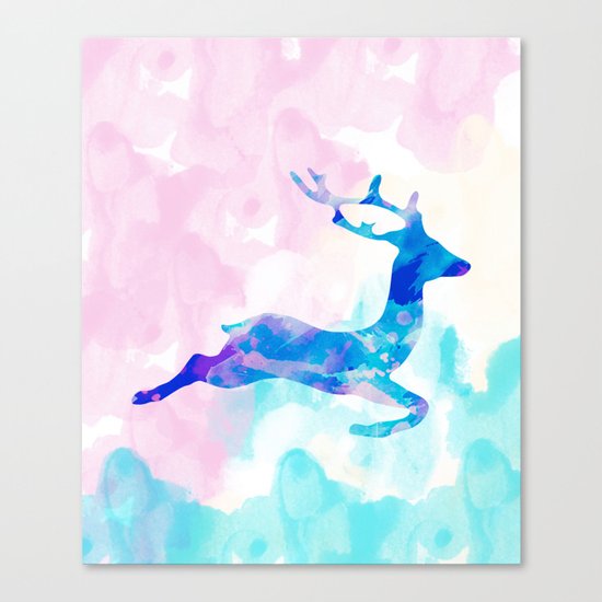 Abstract Deer Canvas Print
