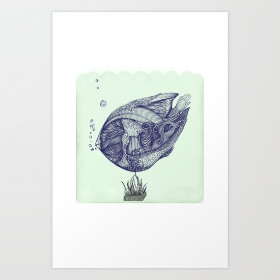 Floating Fish Art Print