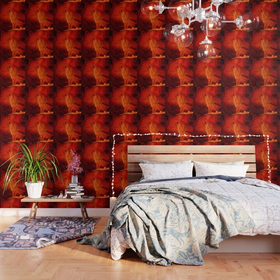Fire Wolf Wallpaper By Daugustart Society6