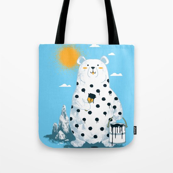 polka bear Tote Bag