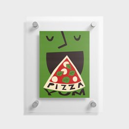 Yum Pizza Floating Acrylic Print