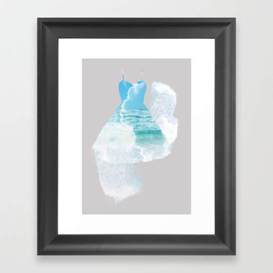 Dancing sea Framed Art Print