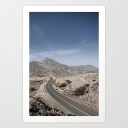 Road in the Sultanate of Oman Art Print | Wallart, Adventure, Road, Printart, Abstract, Mountains, Photo, Wanderlust, Travel, Fineart 