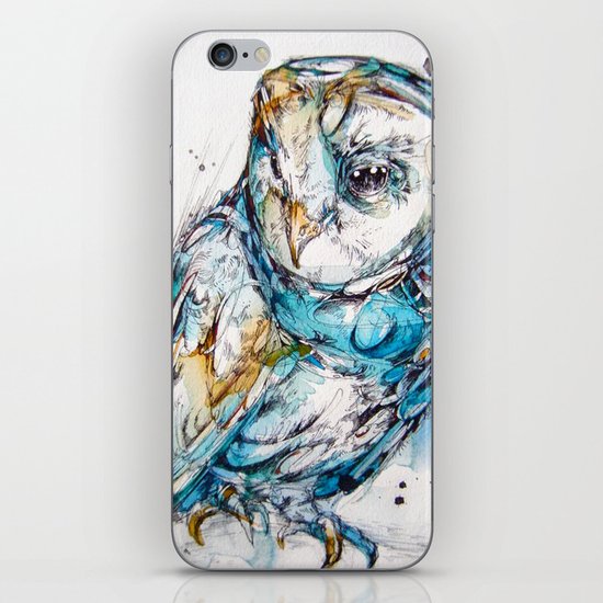 The Sea Glass Owl iPhone & iPod Skin