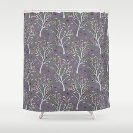 Lily Magnolia Tree Shower Curtain