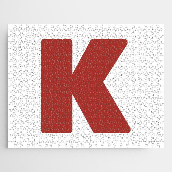 K (Maroon & White Letter) Jigsaw Puzzle