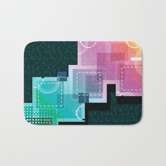 Abstract Tech Bath Mat