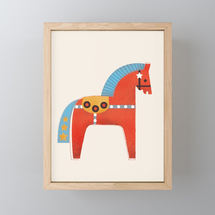 Christmas horse no2 Framed Mini Art Print