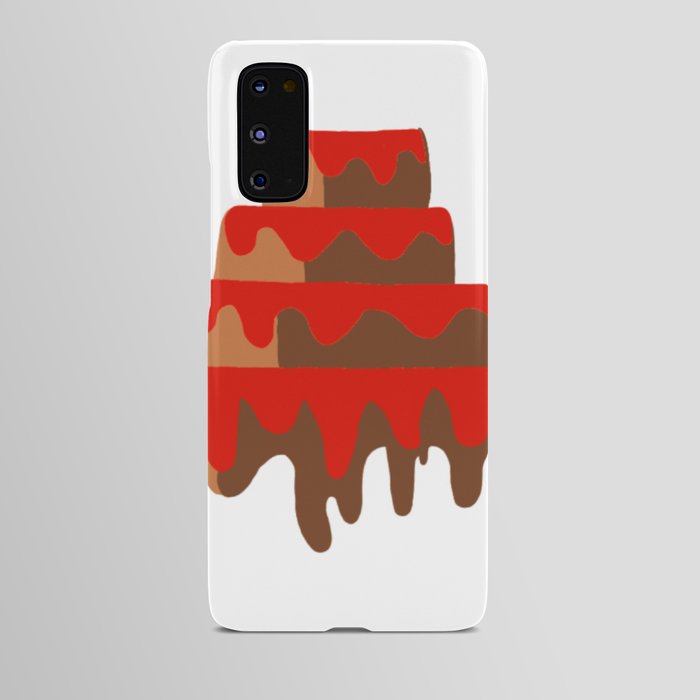 Dribbly Strawberry Chocolate Cake Android Case