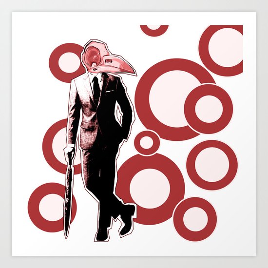 Gentlemen, We got a dead one here.. RED Version Art Print
