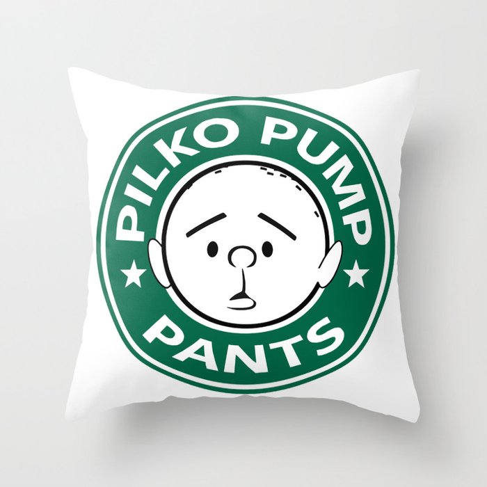 Pilko Pump Pants - Karl Pilkington Starbucks Throw Pillow