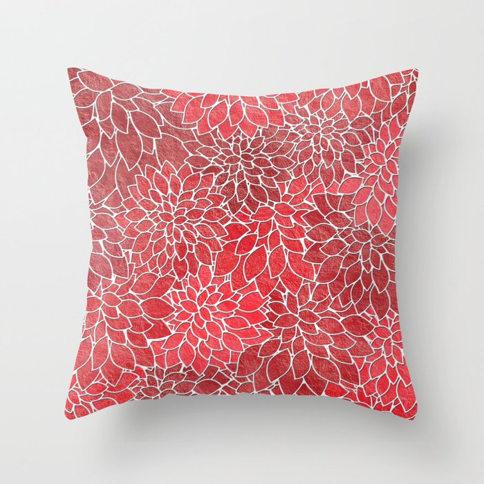 Floral Abstract 20 Throw Pillow