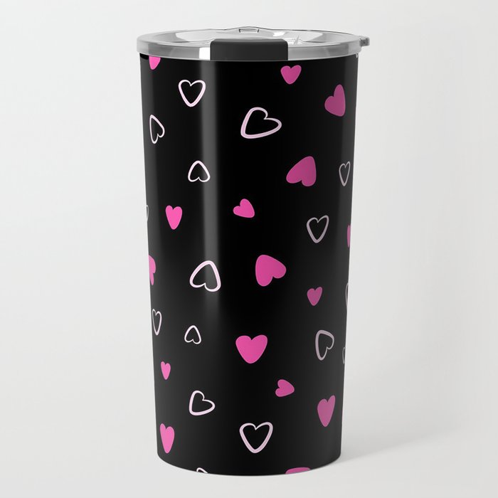 Pink Valentines Love Heart Collection Travel Mug