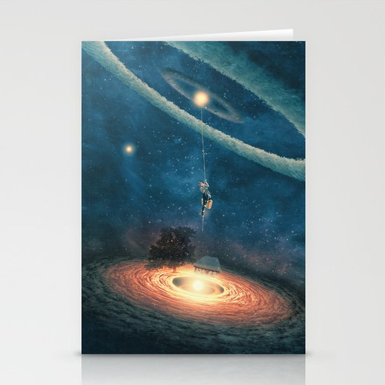 My dream house is in another galaxy Stationery Cards
