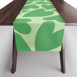 Forest Green Warped Hearts Table Runner