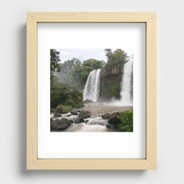 Argentina Photography - Waterfall In The Argentine Jungle Recessed Framed Print