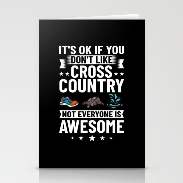 Cross Country Running Coach Training XC Run Race Stationery Cards