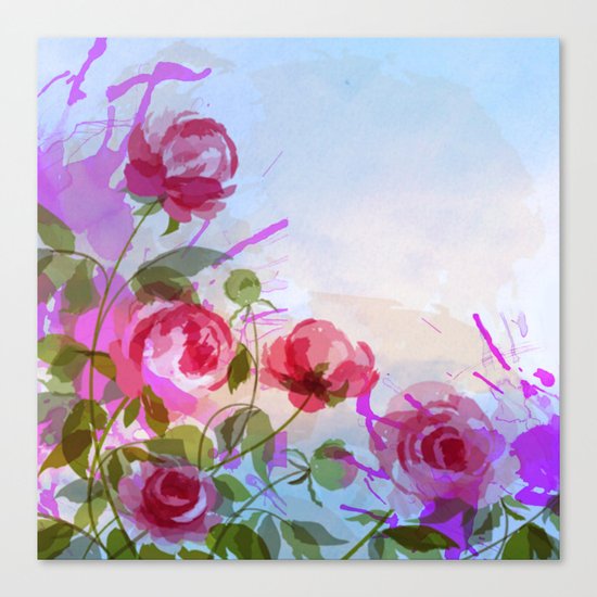 joyful flowers Canvas Print