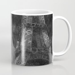 Eiffle Tower by Lu, Black and White Coffee Mug