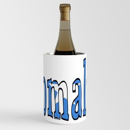 Somalia Font with Somali Flag Wine Chiller