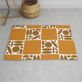 Geometric modern shapes checkerboard 3 Area & Throw Rug