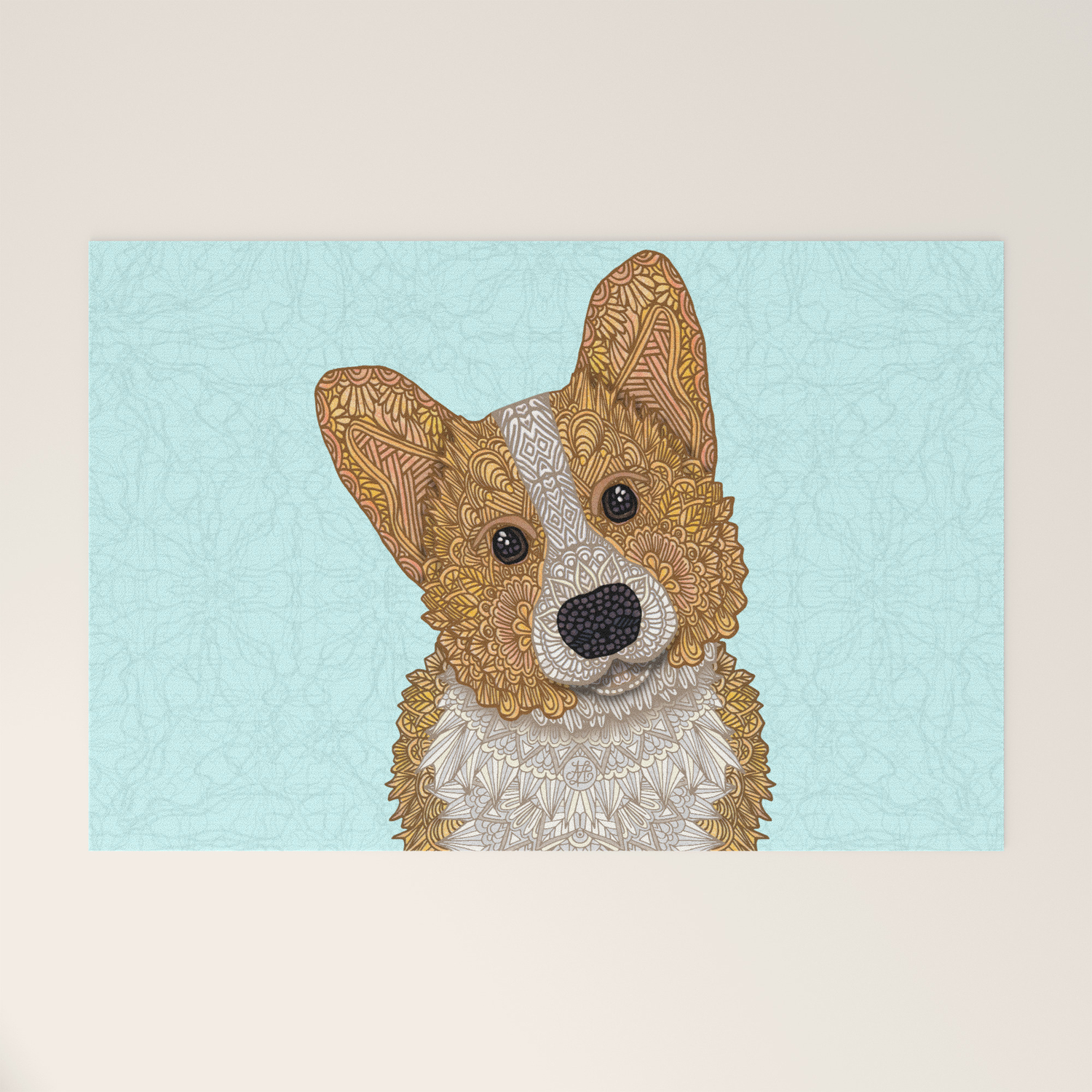 corgi welcome mat
