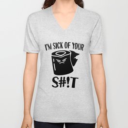 Shit fuck face keep annoyed funny gift V Neck T Shirt