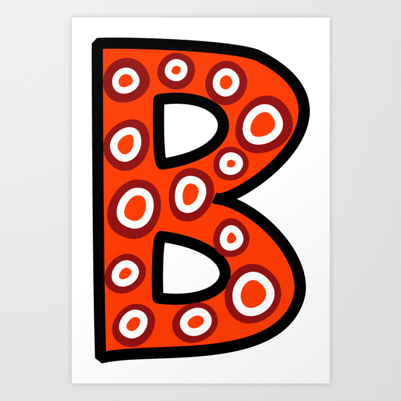 Uppercase Letter B Doodle Art Print By Prawny Society6