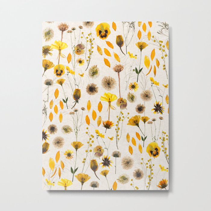Yellow Flowers Metal Print