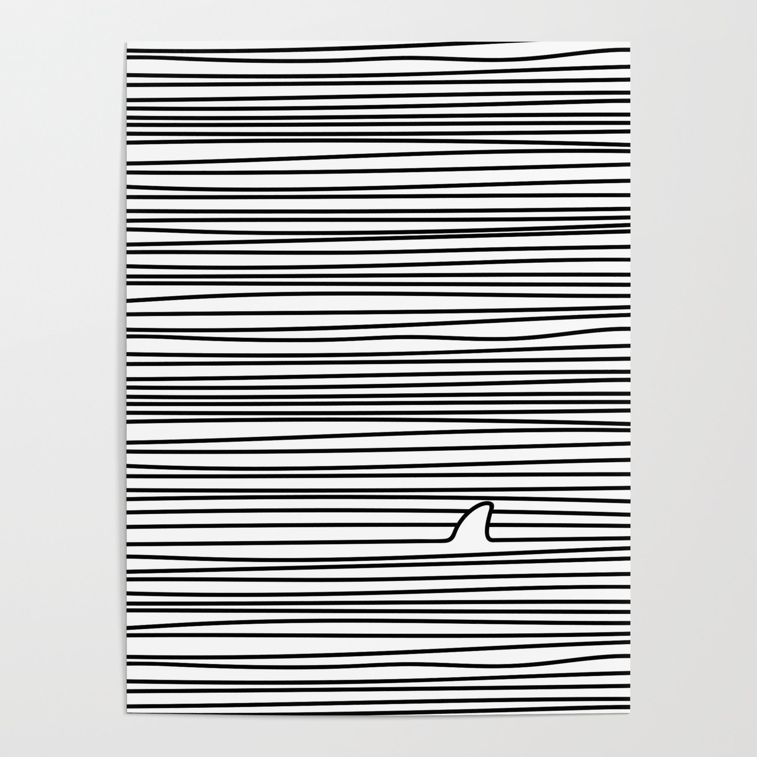 images Shark Fin Drawing Easy minimal line drawing simple unique shark fin gift poster by teeleo