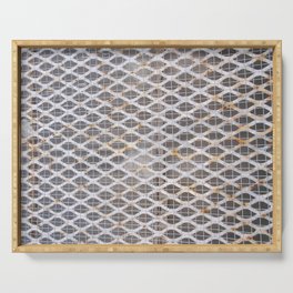 Rusty white industrial grating. Serving Tray
